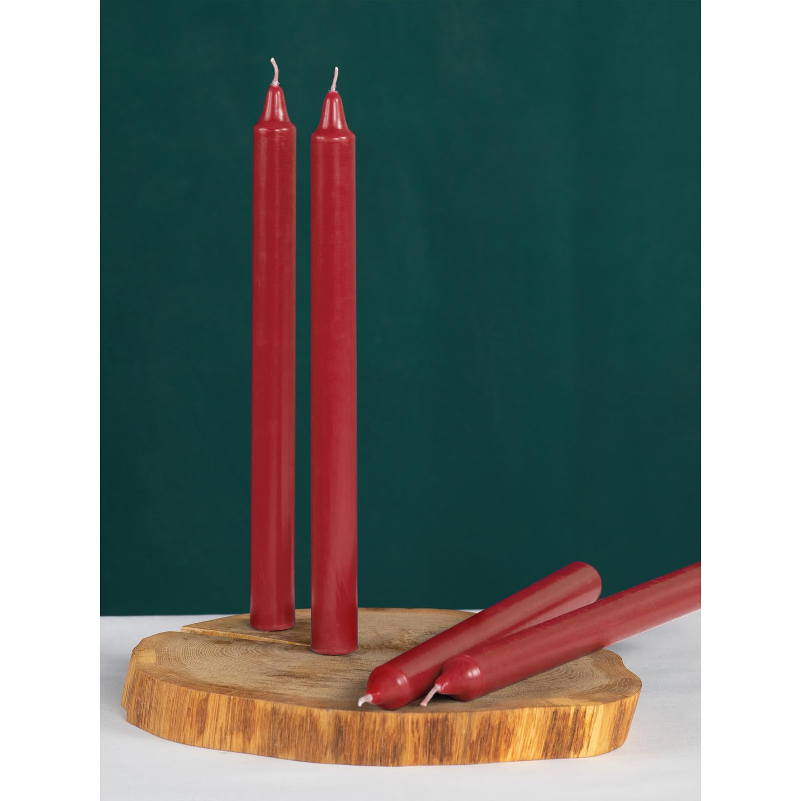 Bougies Spirales Torsadées - Lot De 2 Boîtes (8 Bougies : 4 Rouges, 4 Dorées) - Hauteur 20 Cm - Pour Décoration Noël, Fêtes, Table