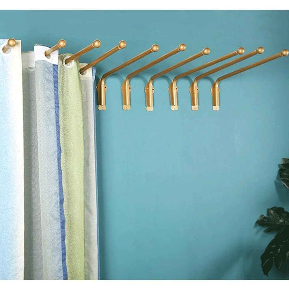 Tringle à Rideau pivotante Robuste pour Porte d'entrée, Support de présentation de Rideau en métal, Tringle à Rideau de 25 mm pour Cuisine et Salle de Bain