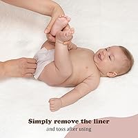 Vista 8 de Mama Koala Pañales de tela para bebés 3.0 con paquete de 6 inserciones, con 2 rollos de revestimientos naturales desechables