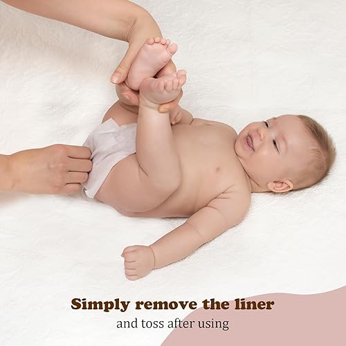 Miniatura 5 de Mama Koala Forros de pañales naturales desechables para pañales de tela, 200 hojas (paquete de 2)