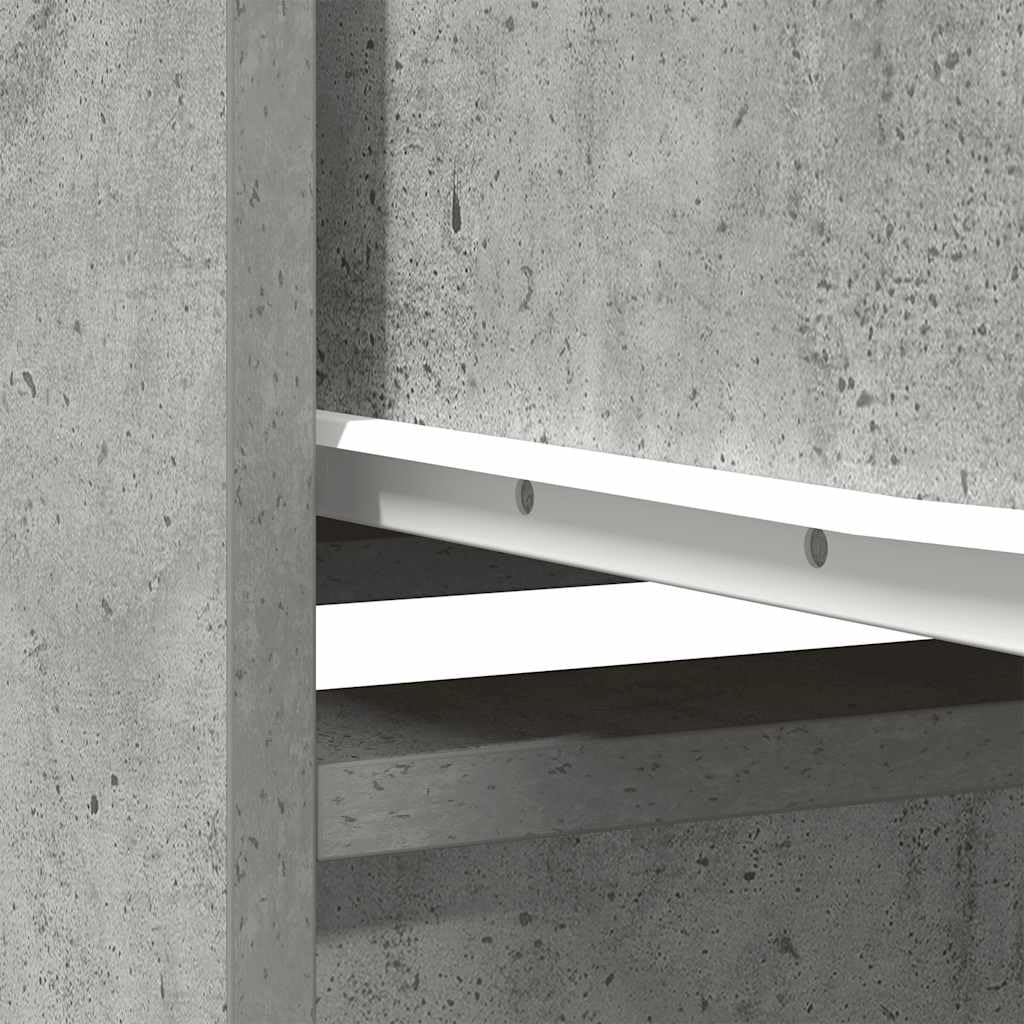 vidaXL Highboard Betongrau 29,5x34x119,5 cm Holzwerkstoff