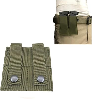 HWZ Outdoor Multi-Function Tactical Quick Release Double-Link Magazine Bag CS Field Sports Portable Pistol Magazine Clip (Green)