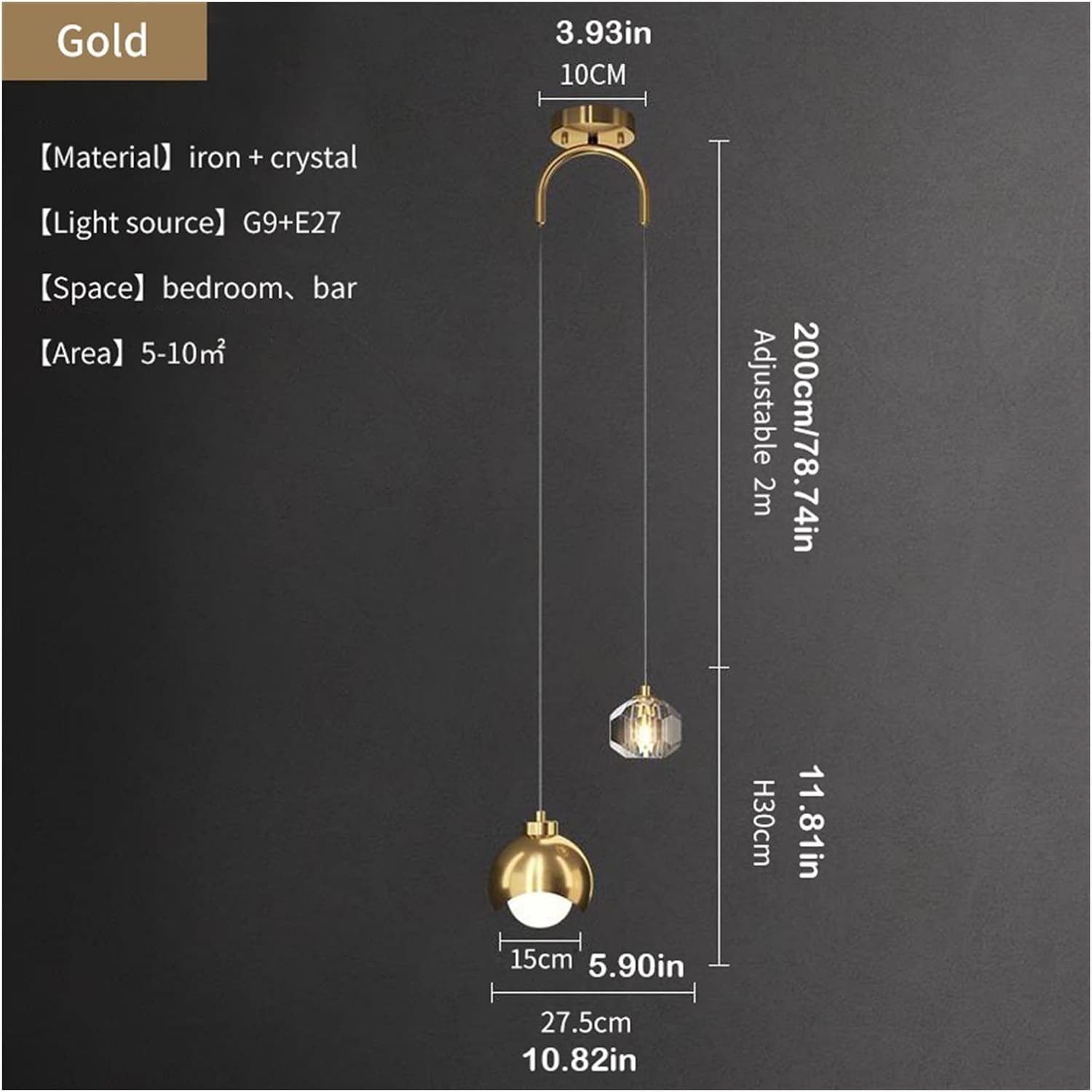 V-intage アイアンアートクリスタルシャンデリアクリエイティブ