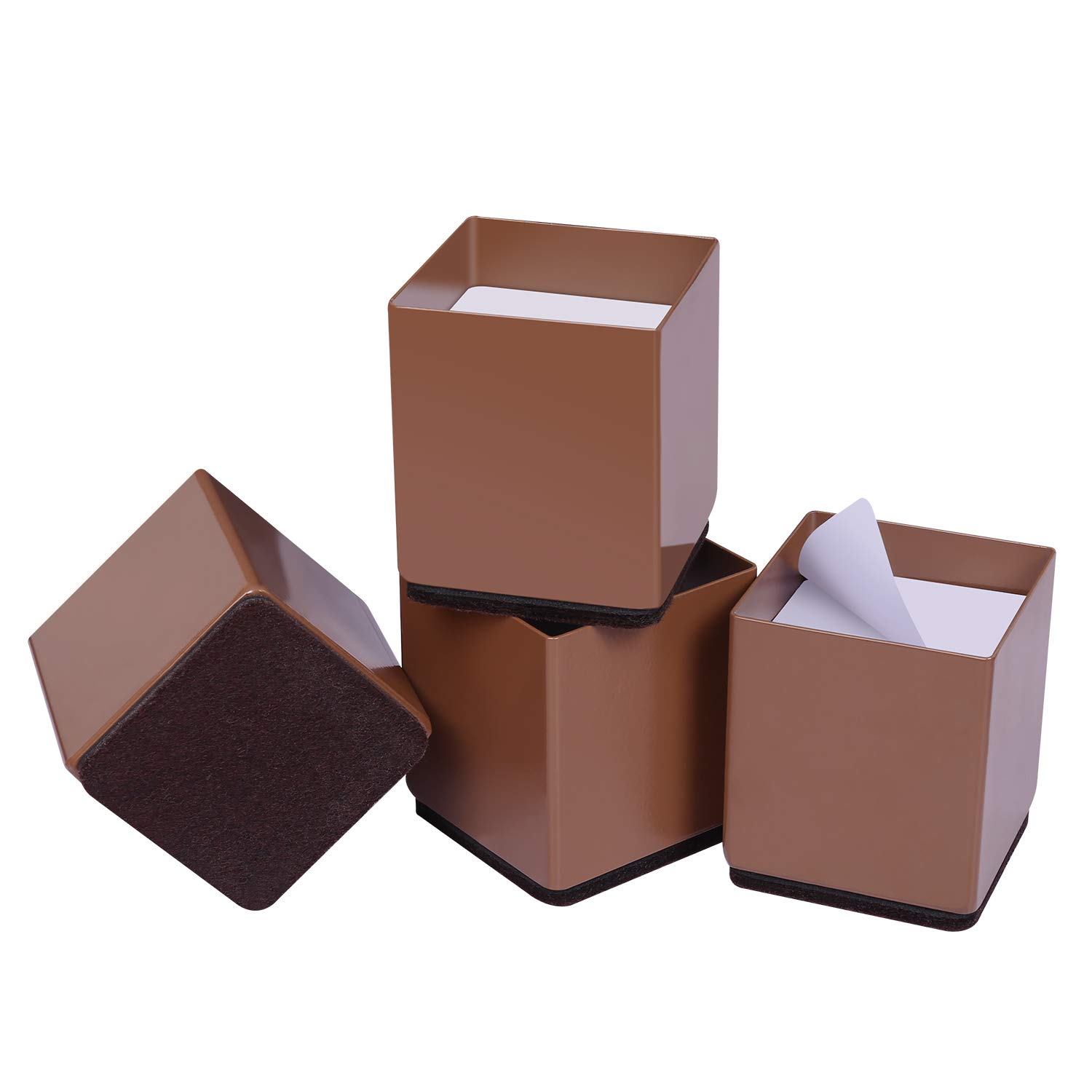 Sponsored Ad – 2" Lift Furniture Risers Carbon Steel Bed Risers,2.4" Self-Adhesive Heavy Duty Furniture Raisers Adds 2" Height to Beds Sofas Cabinets Supports 20,000 lbs, Square Brown