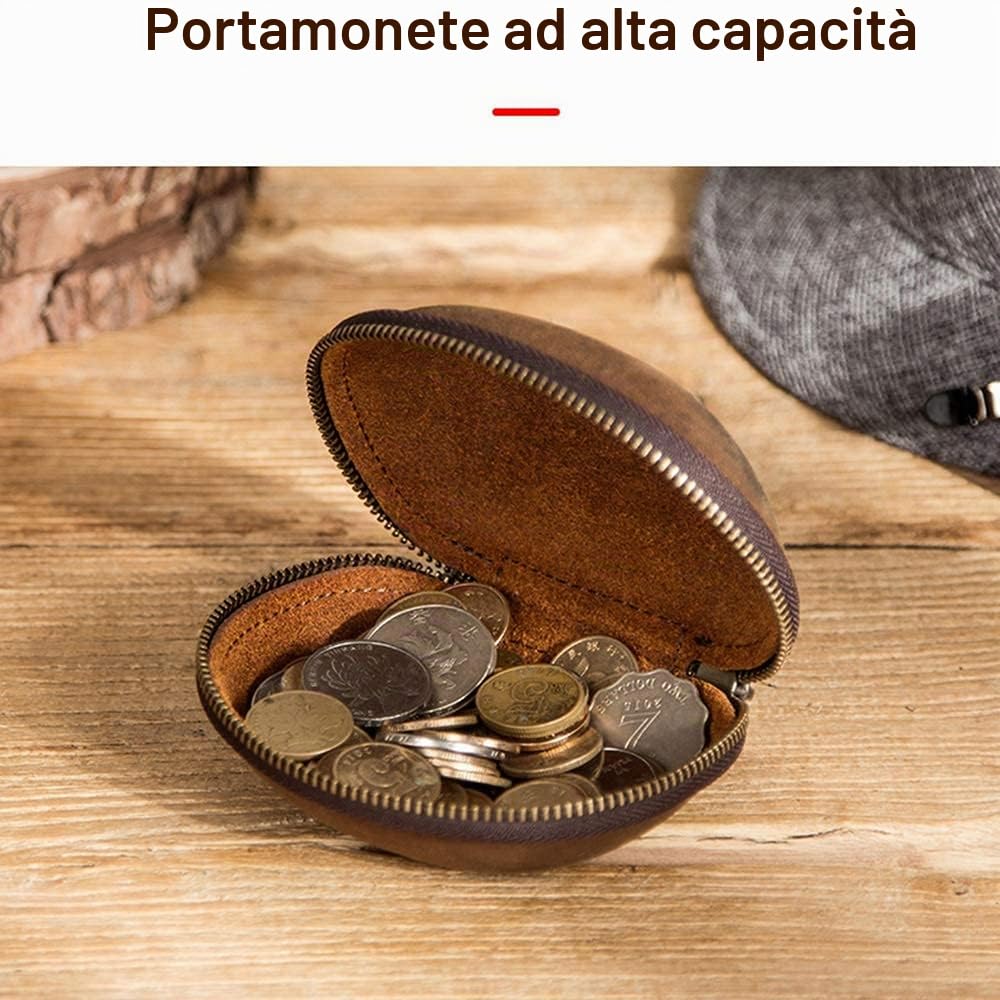 Contacts Custodia protettiva in vera pelle per occhiali da sole, astuccio da viaggio d'affari per uomini e donne, stile vintage (caffè)