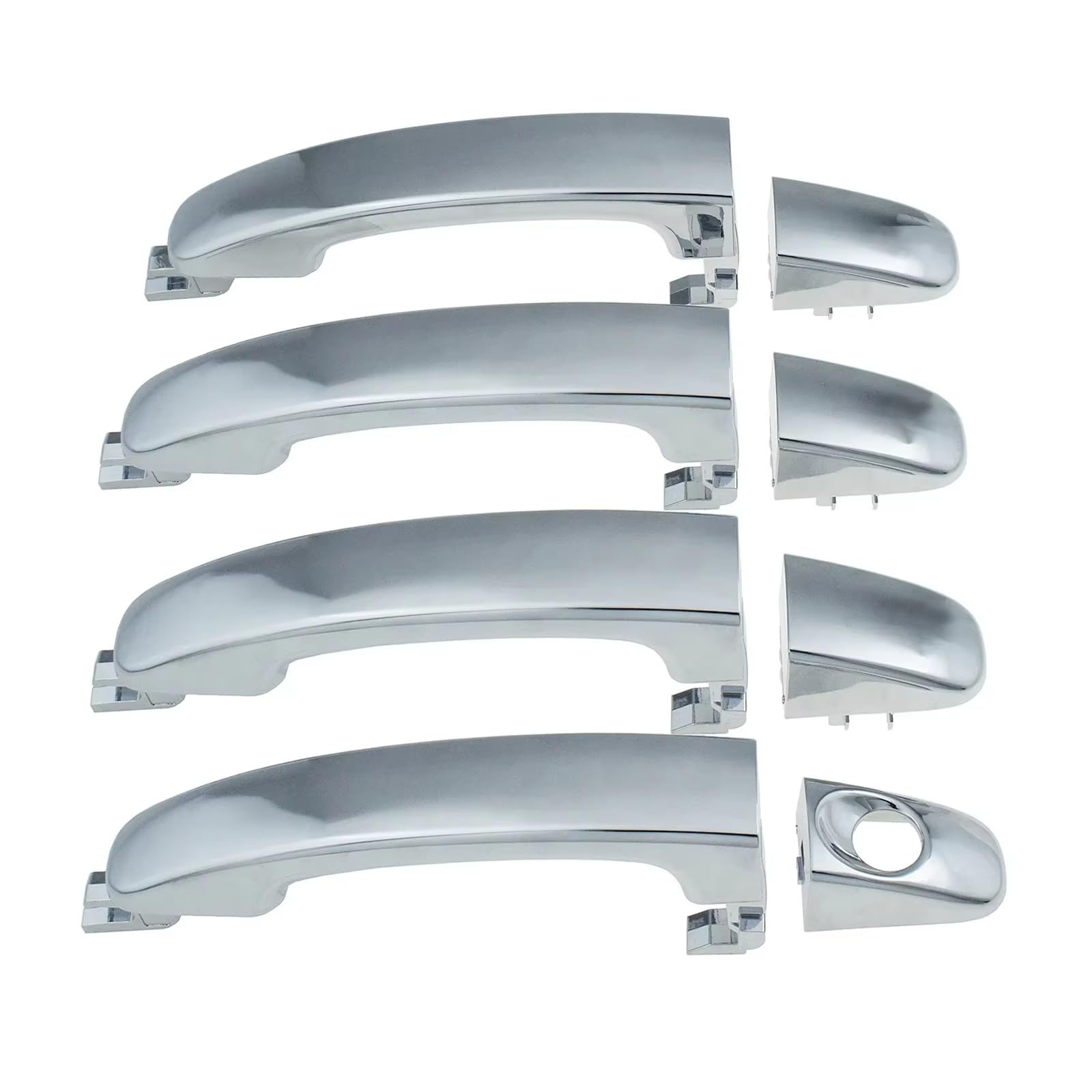 BYSKJZ Car Exterior Door Handle for Ranger for Everest for T6 for T7 Outside Exterior Door Handle Front Rear LH RH 4PCS Chrome Black 2012-2020(Chrome 4PCS)