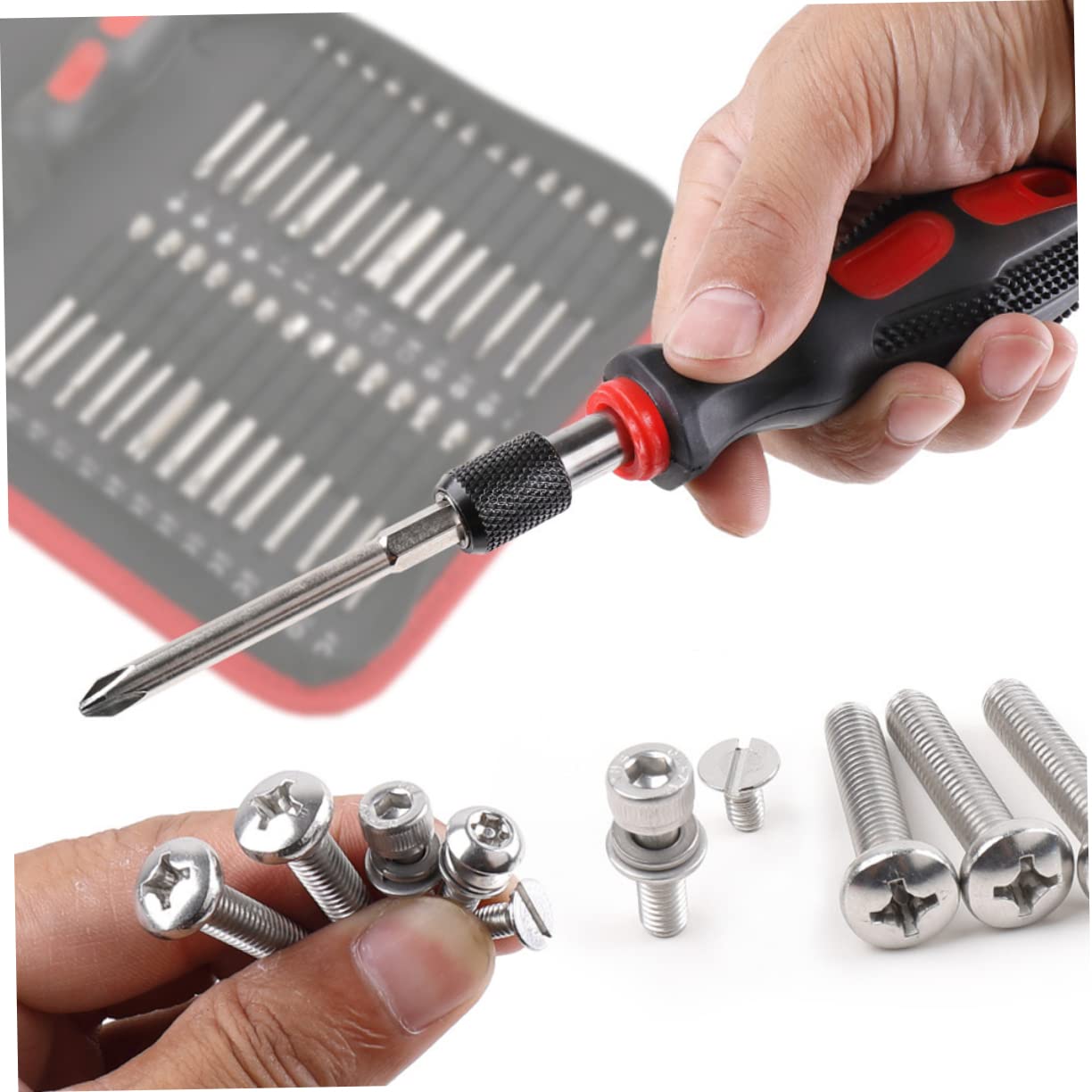 Juego de Puntas Eléctricas S2 de 55 Piezas para Taladro | Estrellas, Hexagonales, Cruzadas y Triangulares, Metal Resistente al Desgaste, 1 Set