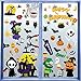 Mnsedro Adesivi ​per Finestre Decalcomanie di Halloween, Vetrofanie Statiche Adesivi di Halloween Rimovibili Adesivi per Halloween Decorazioni per Feste di Halloween 9 Fogli 126pcs (20 X 30 cm)