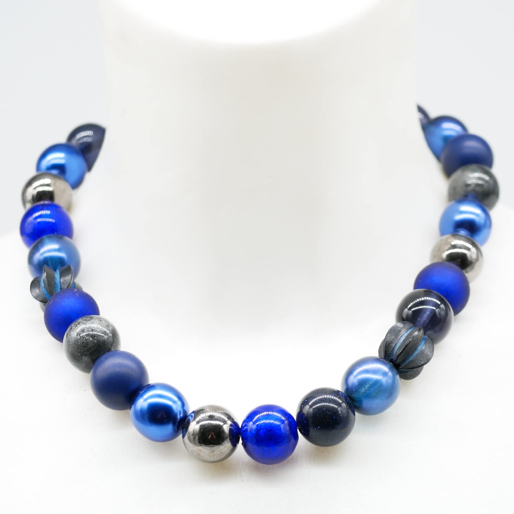 Perlenkette Halskette Damen Handmade 45 cm Statement Kette | Ketten aus Perlen Choker Halsband aesthetic Necklace Schmuck Beads Perlenkette für Frauen