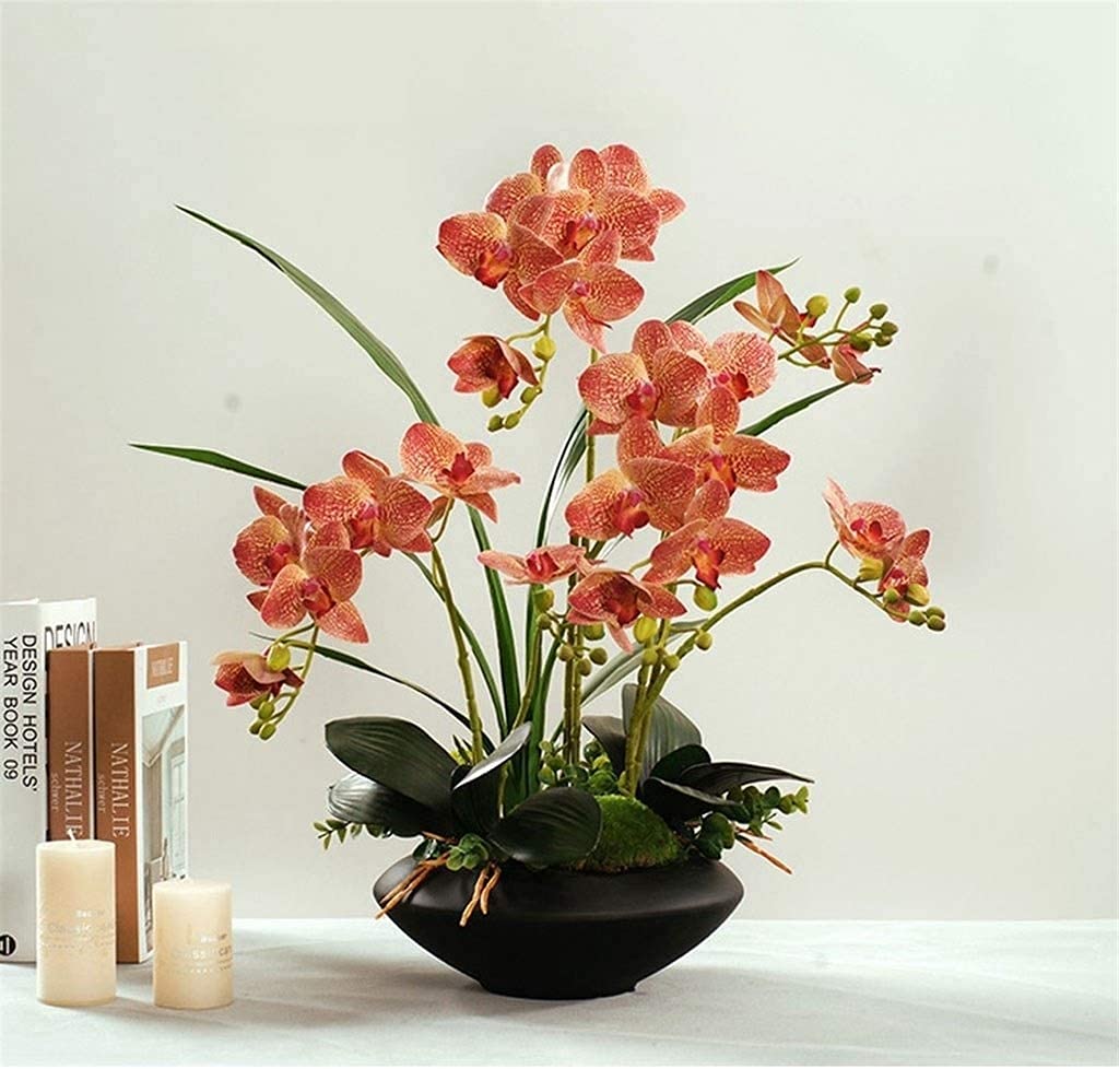 XDLEDMKIZ Orchid Artificial Flowers Plant Faux Orchids Touch Realistic Flowers Artificial Flowers Creative Orchids Artificial Phalaenopsis Flowers Decoration natural look
