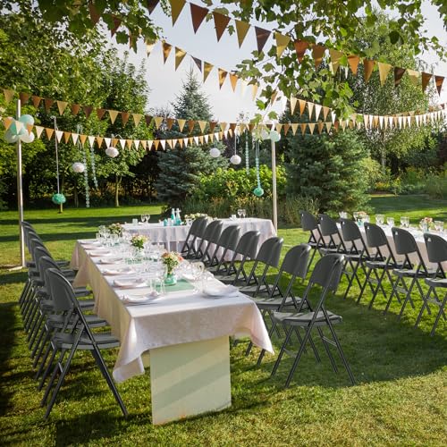 image for VINGLI Folding Chairs, Heavy Duty Foldable Chair Portable HDPE Plastic