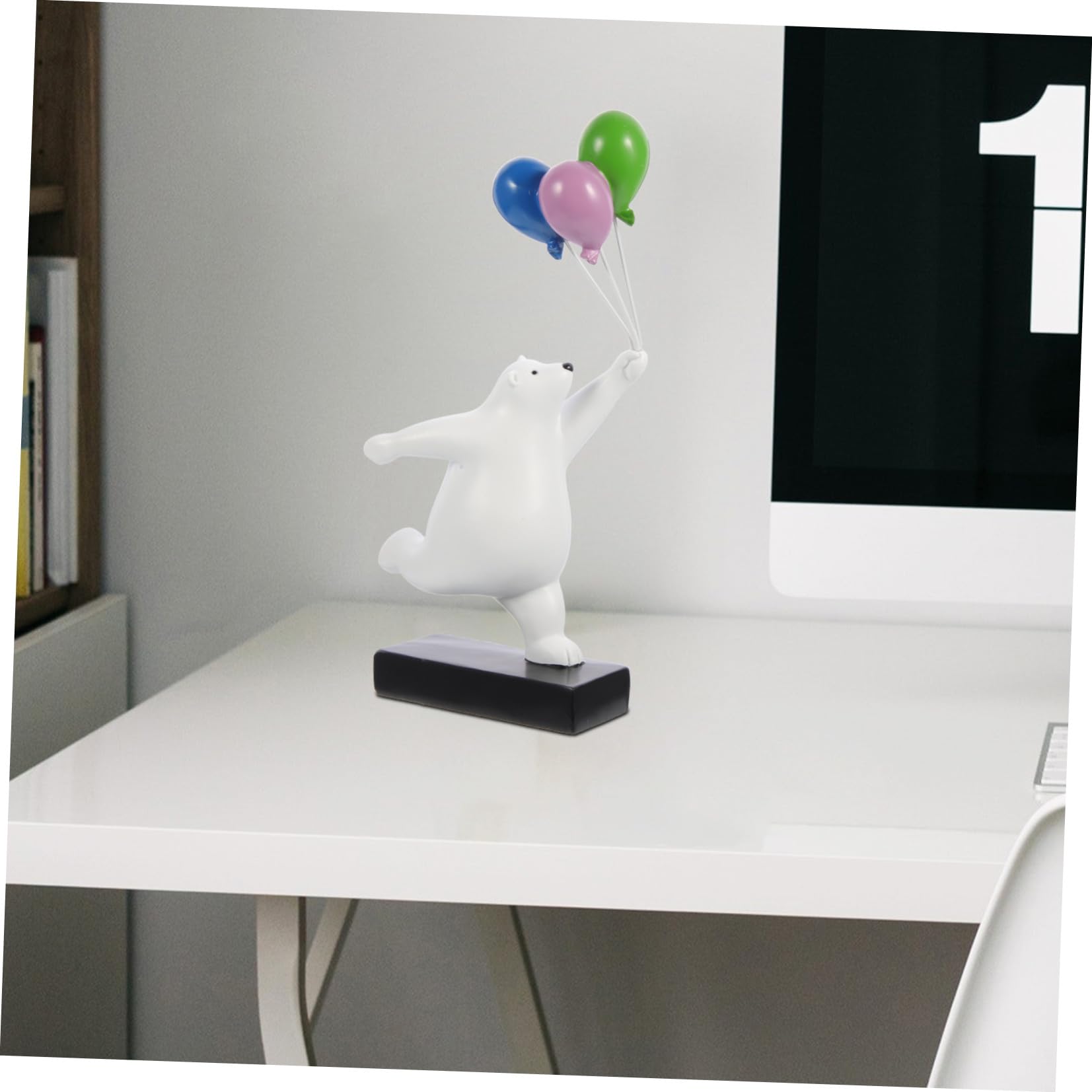 SHINEOFI Aspetto Cartone Animato Palloncino in Resina Orso Decorazione da Tavolo Vivace e Raffinato Complemento D'arredo Fotografico per Casa e Ufficio
