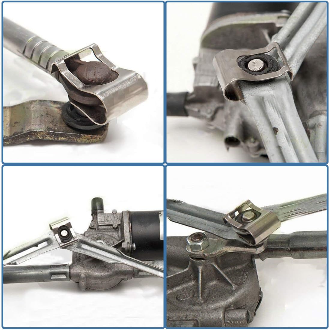 JEYORZY 6 Pezzi Clip del Tergicristallo, Clip di Collegamento del Tergicristallo,Clip di Riparazione della Biella del Tergicristallo,Kit Clip Riparazione Bracci Tergicristallo, per Auto di Riparazione