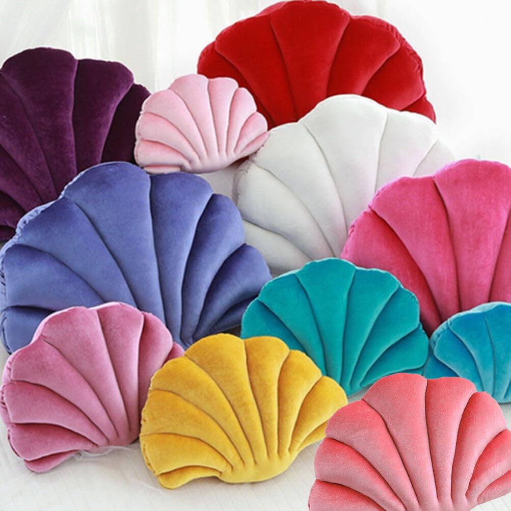 VANZACK Cuscino Decorativo a Conchiglia Rosa in Peluche 1 Pezzo | Imbottitura in Cotone Pp, Molto Elastico e Resistente All'usura, Sagoma Creativa per Ufficio