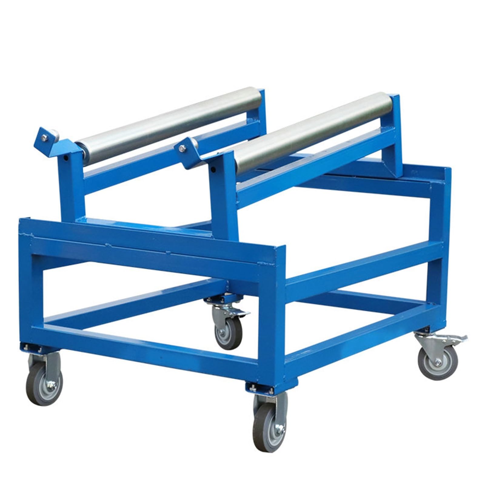 RENLXFI Heavy Duty Oil Drums Rack, Blue Movable Tilting Drum Stand for 1 Oil Drum, Barrel Storage Holder for Workshop/Factory/Garage/Warehouse, 1100Lbs/500kg Load Capacity