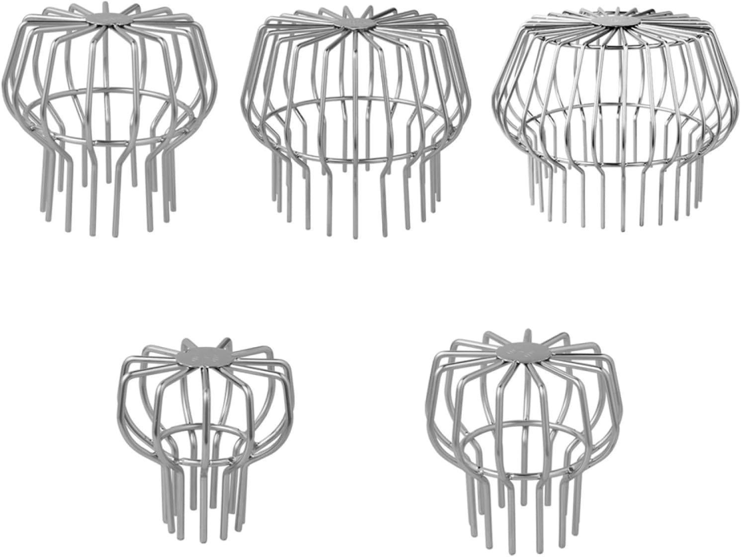 TopHomer 304 Stainless Steel Gutter Guard Filter Strainer for Round Downspout, Anti-Blocking Line Cap Drain Cover (18 * 24cm/7.09 * 9.45in)