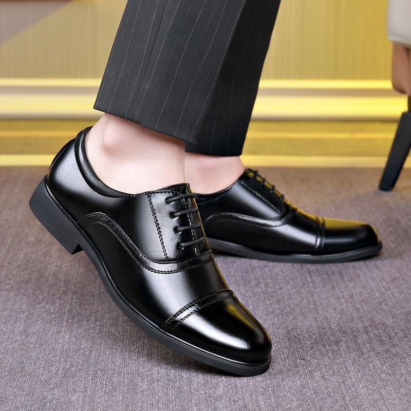 Men's Dress Shoes Formal Business Casual Lace Up Oxford Suit Tuxedo Patent Leather Shoes Slip On Soft Leather Dress Tuxedo Shoes(7)2