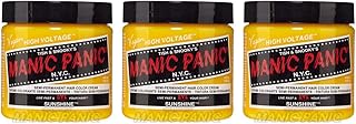 Manic Panic Sunshine Classic Creme, Vegan, Cruelty Free, Yellow Semi Permanent Hair Dye 3 x 118ml