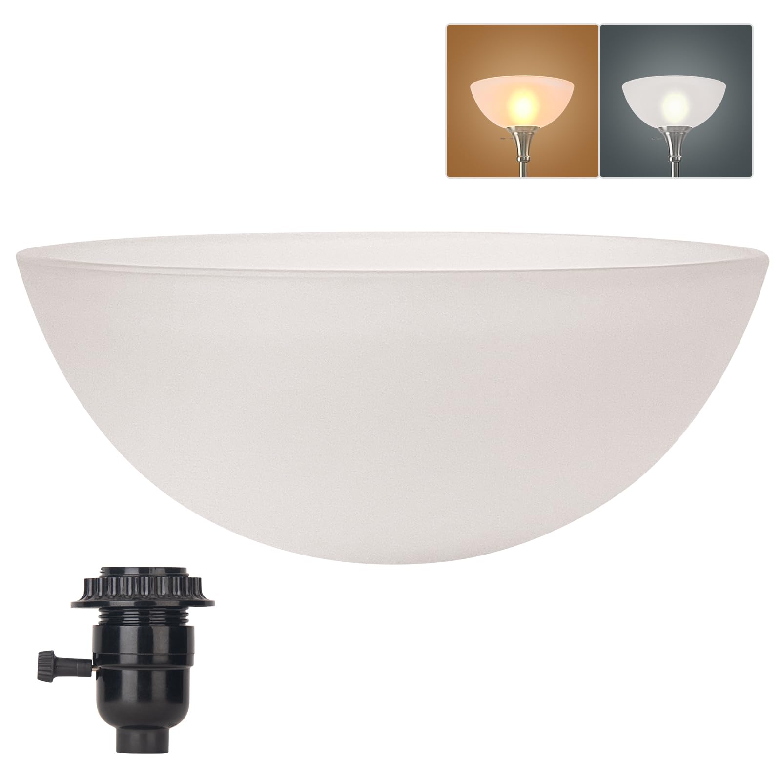 Glass Lamp Shade Replacement for Torchiere Floor Lamps，Lamp Shade