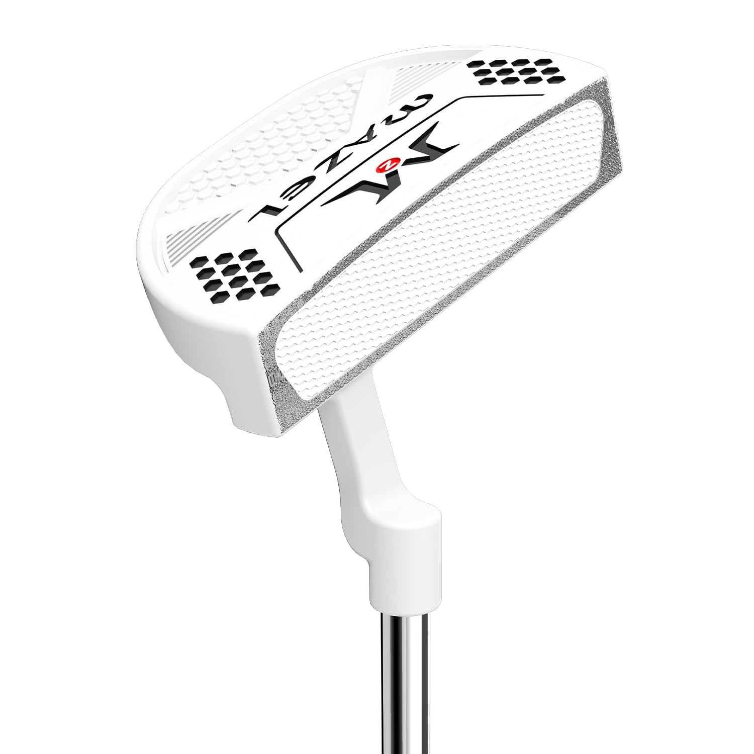 MAZEL Men's Mallet Golf Putter Right Handed, CNC Milled Face, Alignment Dots, 34 Inch, Includes Headcover for Improved Accuracy & Stability(White)