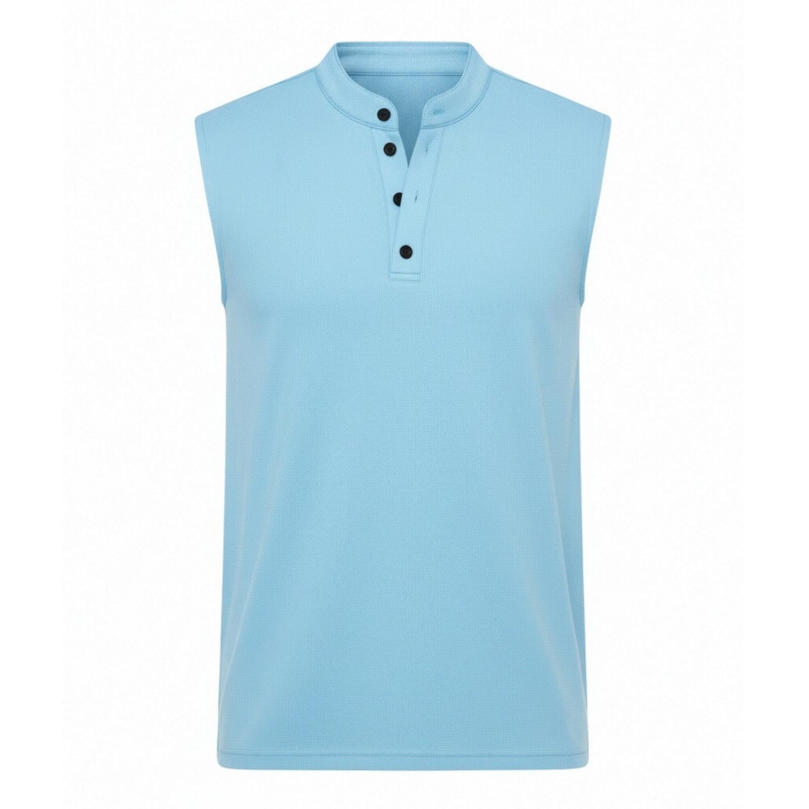 Debardeur Homme Tee Shirt sans Manche Maillot de Corps Débardeurs Habit Couleur Unie Vêtements Col Mao Hauts Casual Vêtement Loisirs Haut