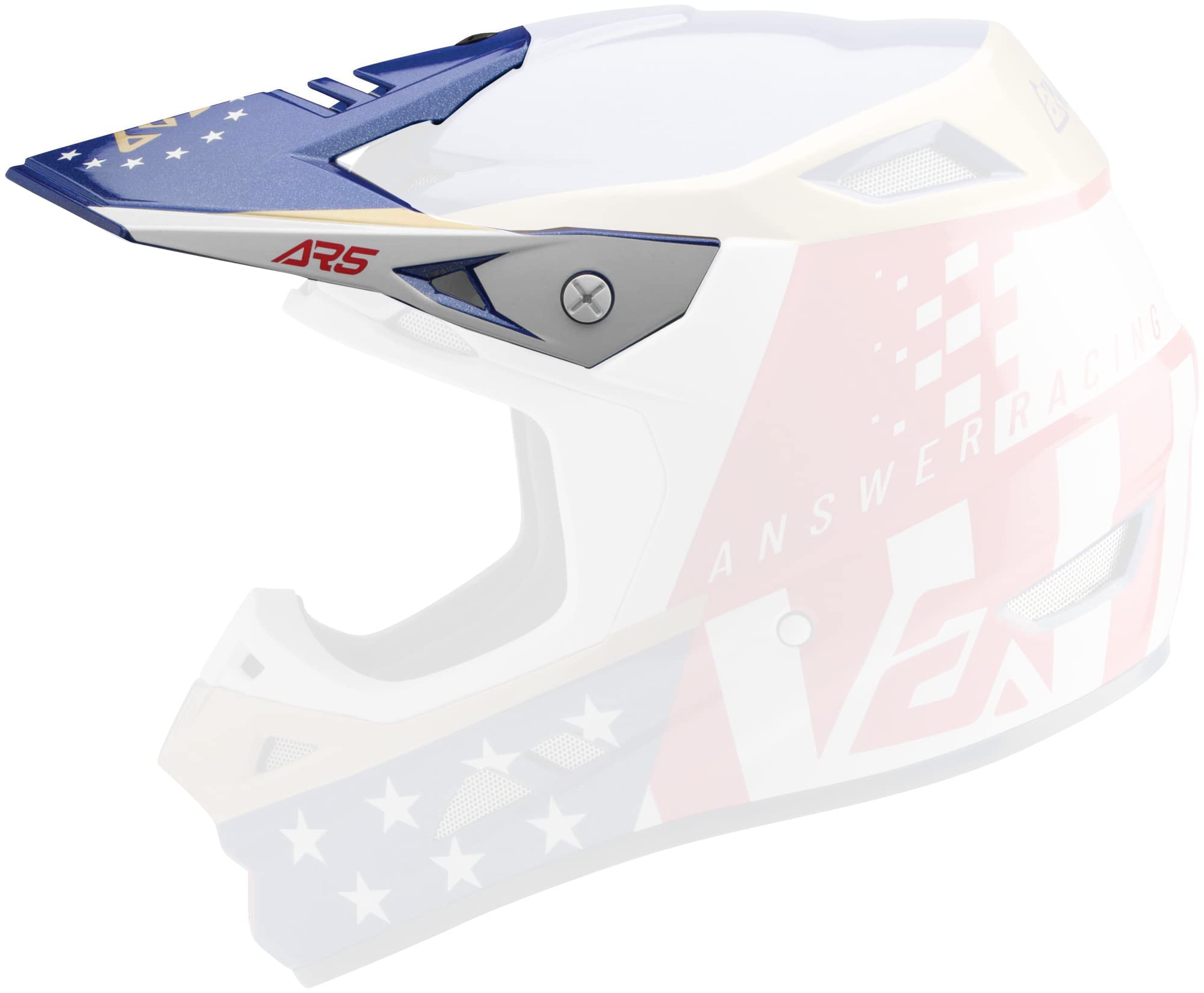 Answer Racing 447101 Helmet Replacement Parts: AR5 Rally Visor, Red/White