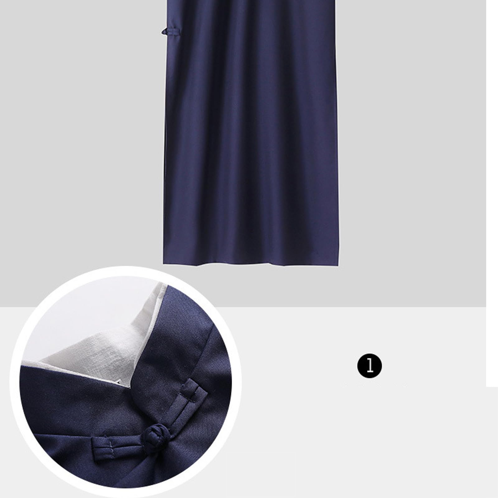 Baumwolle Cheongsam-Anzug, Herren Kampfkunst Anzug Kung Fu und Tai chi Uniform Traditional Chinese Tang Suit Langarm Kampftrachten Training Wing Chun Shaolin Wushu Kostüm(Size:L,Color:hellgrau)