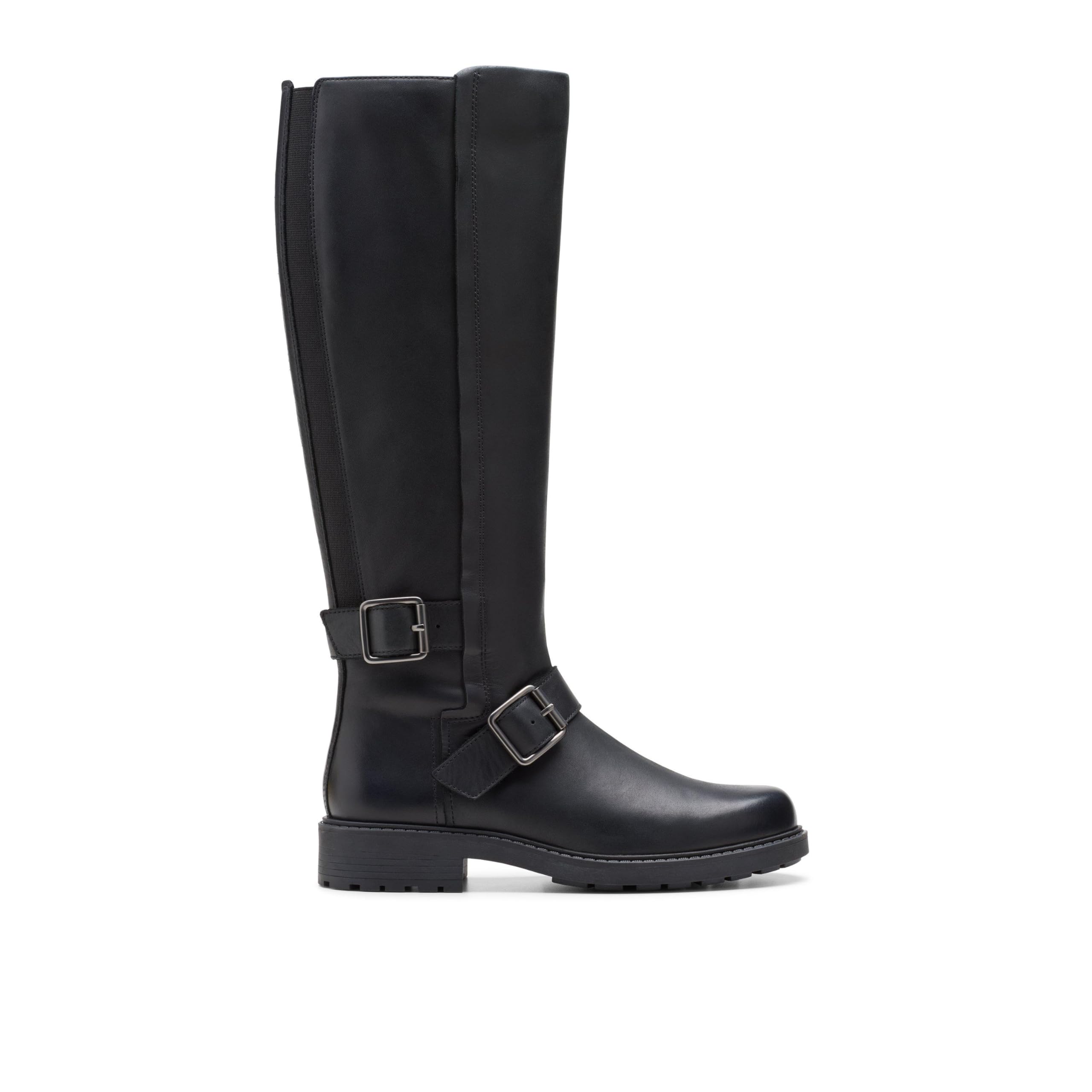 Clarks Orinoco2 Tall Womens Black Leather, 5