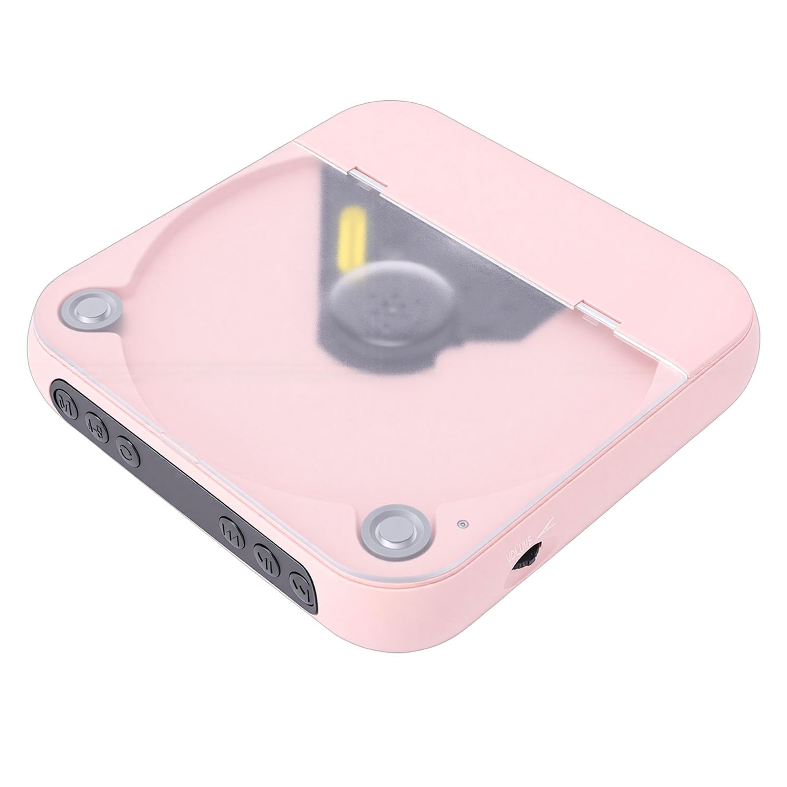 Lettore CD Portatile Cuffie Lettore CD Dischi 5.3 Ricaricabile Doppi Altoparlanti Stereo LCD USB Riproduzione Loop AUX per Auto Domestica All'aperto (Rosa)