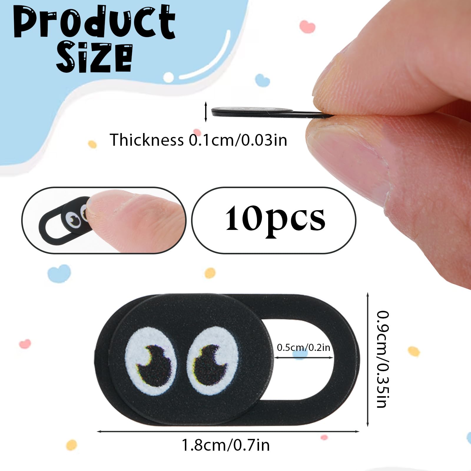 10 fundas para cámara de laptop, cubierta deslizante para cámara web, cubierta para cámara de computadora portátil, cubierta delgada para cámara de teléfono celular, protege tu seguridad de 2