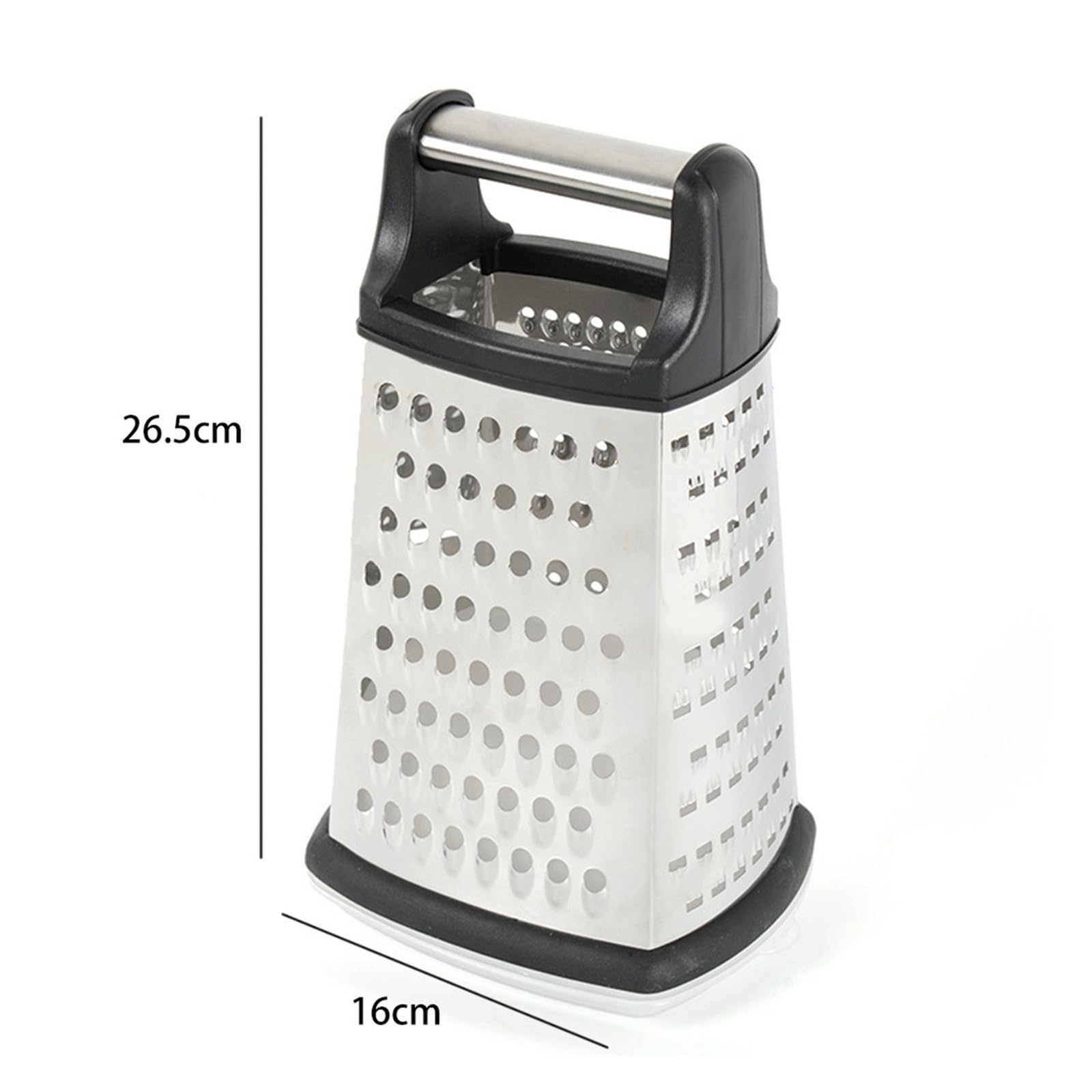 Affettatrice per Verdure, Grattugia for Formaggio a Quattro Lati con Contenitore, affettatrice Multiuso in Acciaio Inox(Large)