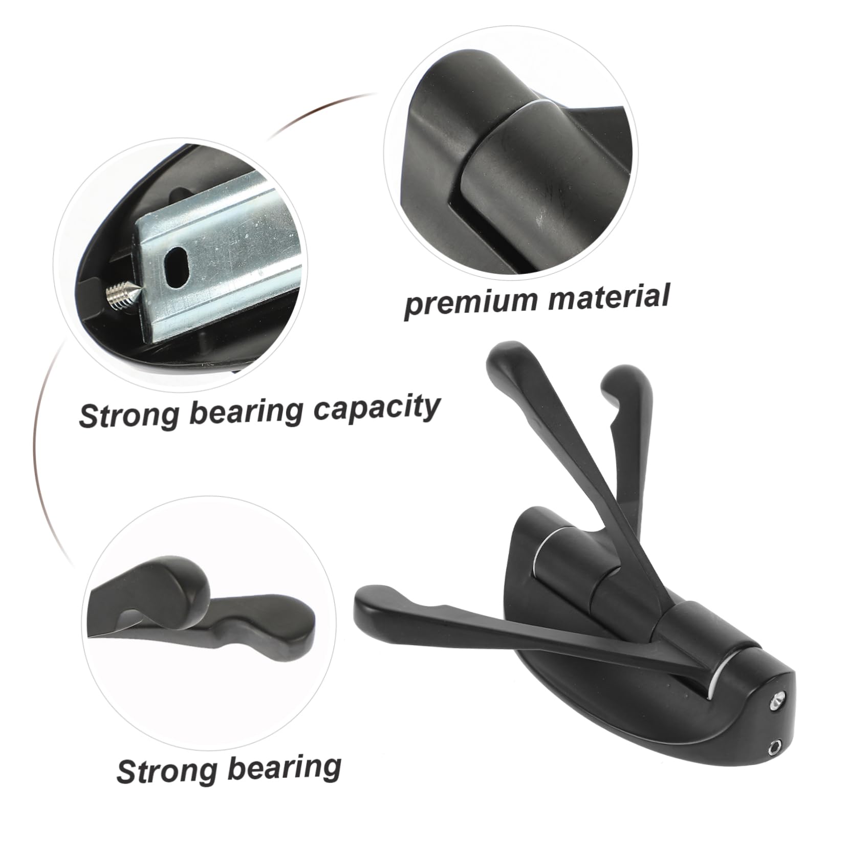 Angoily 5pezzi Gancio Appendiabiti Girevole Metallo Con Bracci Rotanti Supporto Murale Per Asciugamani e Abbigliamento Facile Installazione Per Bagno e Cucina Design Elegante e Funzionale