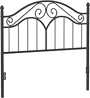 Elephance Vintage Black Metal Headboard for Full Size Bed - Adjustable Height, Sturdy Platform Frame, Easy Assembly