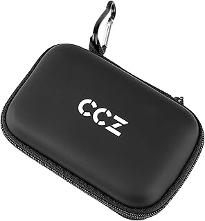 CCZ ZC02 イヤホンケース カラビナ付きイヤホンポーチ 小物収納ケース イヤホン ポーチ ケース EVA素材/高反発/衝撃吸収構造/防水防塵/軽くて持ちやすい、キャリー ブラック ケース kz zs10 pro x、zsn pro x、Castor、edx 、zar、zst用 Yinyoo(スポンジ仕切りなし)