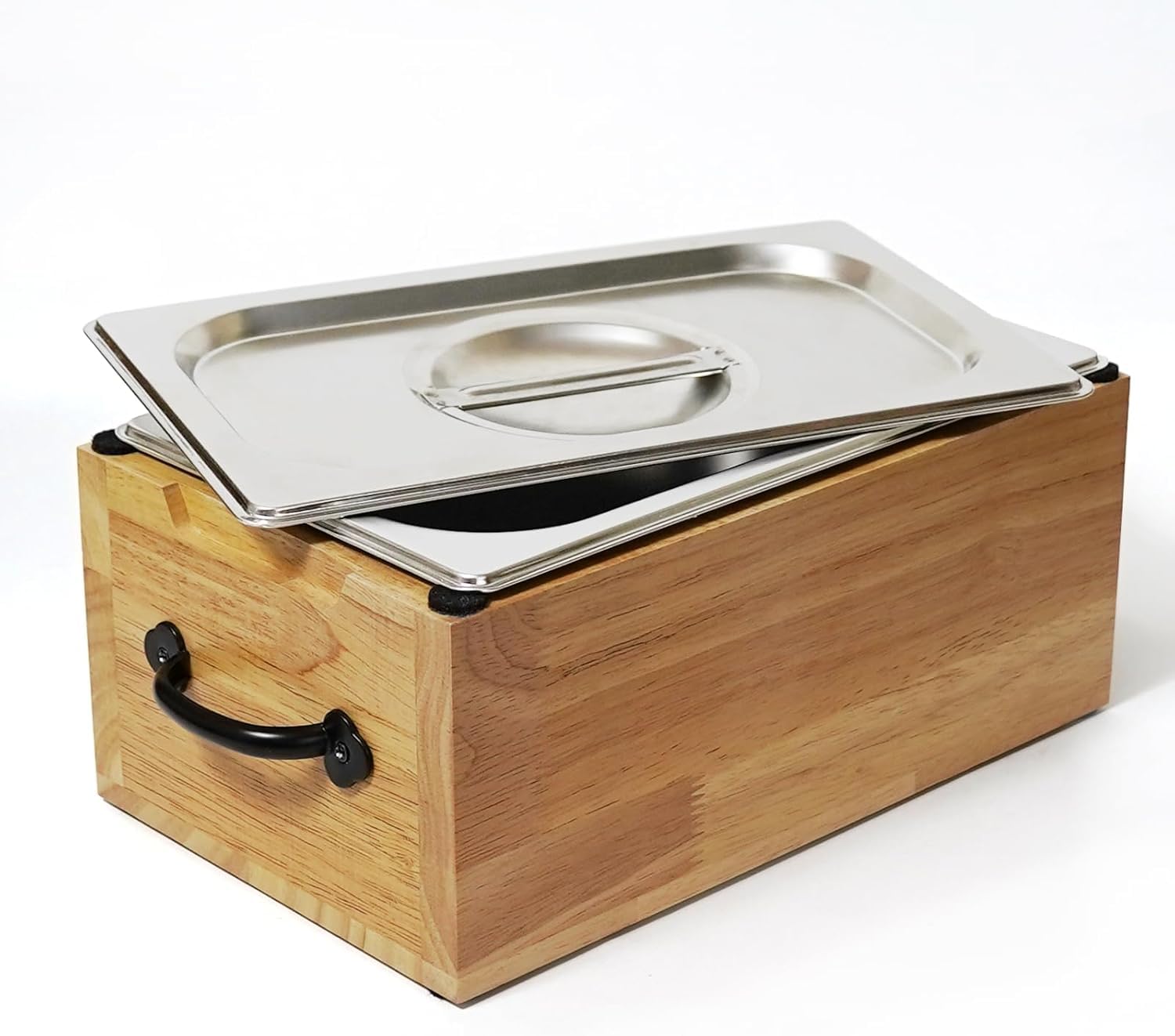 Composteur Cuisine en Bois, Poubelle Compost Cuisine avec Couvercle, Passe au Lave-Vaisselle, Seau Compost Cuisine pour Déchets Organiques, Bac à Compost Anti Odeur