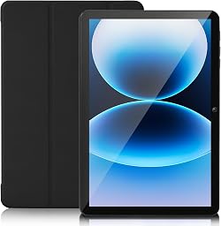 Tablette-Écran HD 10 Pouces, Android 15 Tablette avec Processeur Octa-Core Ultra, 30Go RAM+128Go ROM(Extensible 2 To), Wi-Fi 5G Rapide, Widevine L1, 13MP + 5MP, 6000 mAh, Étui offert Inclus-Noir