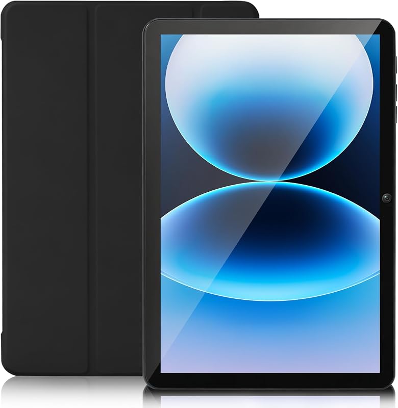 Tablette-Écran HD 10 Pouces, Android 15 Tablette avec Processeur Octa-Core Ultra, 30Go RAM+128Go ROM(Extensible 2 To), Wi-Fi 5G Rapide, Widevine L1, 13MP + 5MP, 6000 mAh, Étui offert Inclus-Noir