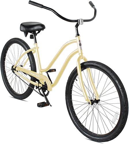 Miniatura 65 de Tracer ACE - Bicicleta crucero de playa de una sola velocidad de 26 pulgadas con freno de posavasos para hombres y mujeres, varios colores verde