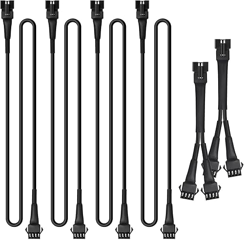 4 cables de extensión RGB de 47 pulgadas y 4 pines para motocicleta y 2 divisores de 2 vías, tira de luces de neón LED multicolor para motocicletas,