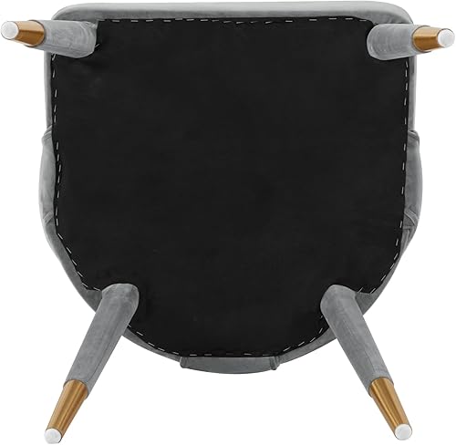 Miniatura 11 de Manhattan Comfort Neda - Silla de comedor moderna de terciopelo con elegante diseño de respaldo en forma de T, acolchado de espuma de alta densidad