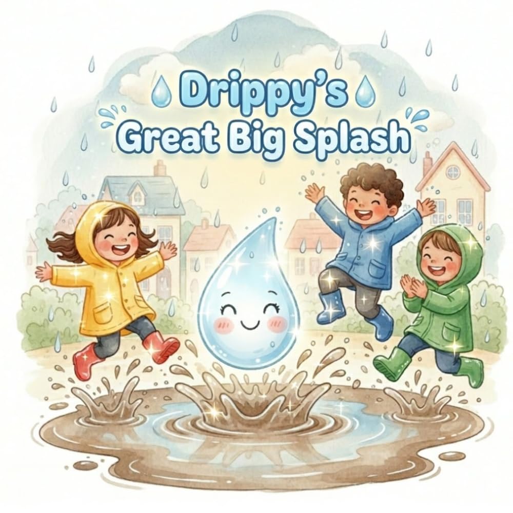 Drippy’s Great Big Splash: An Uplifting Children’s Picture Book about Friendship, Sharing Joy, and the Magic of a Rainbow (Ages 3-10)