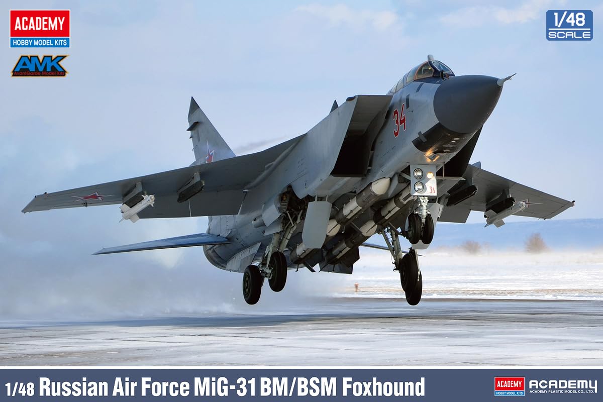 Amazon | アカデミー 1/48 MiG-31 BM/BSM フォックスハウンド