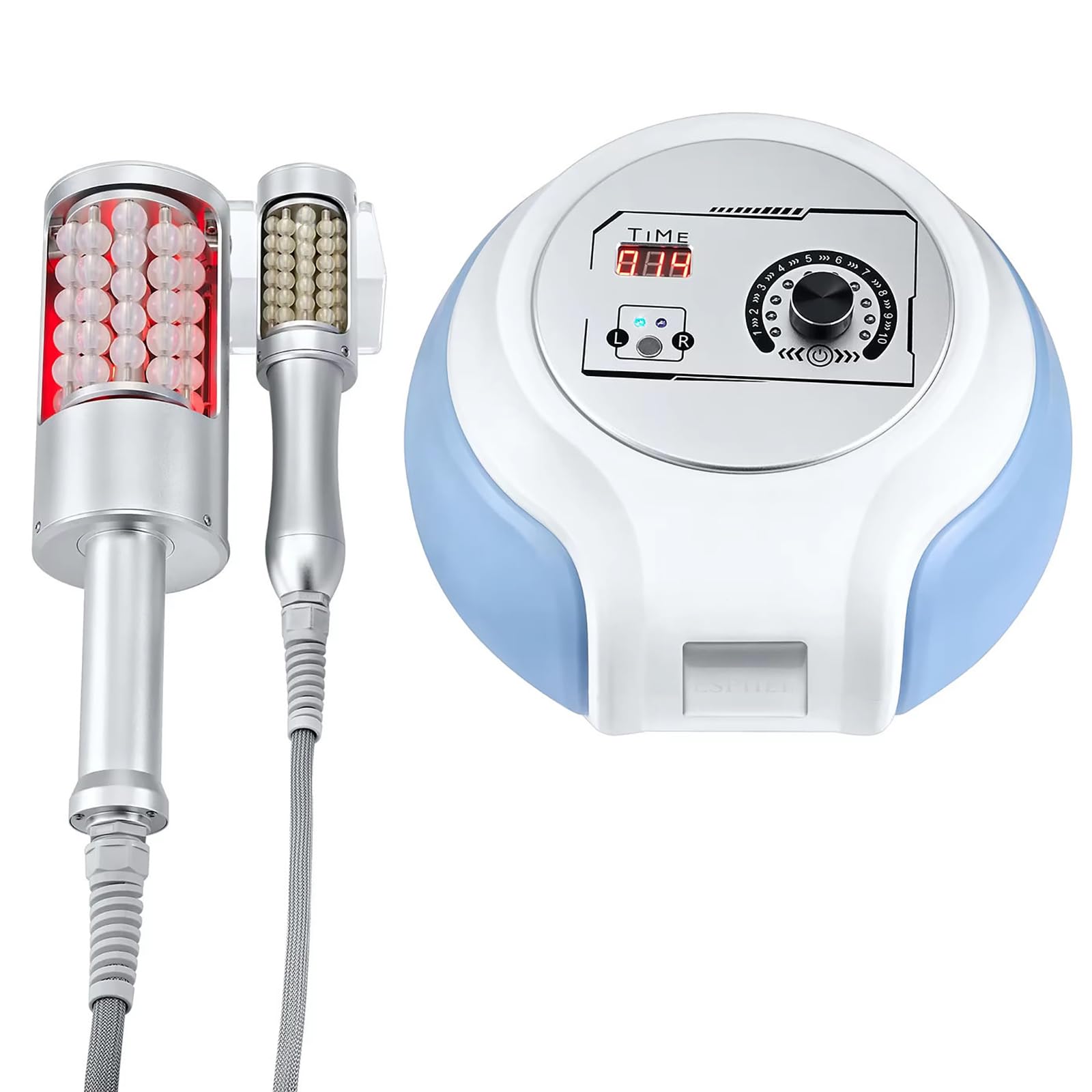 Máquina Masaje Anticelulítica, Masajeador Corporal con Rodillo Y Mango Metálico, Energía Ajustable, Masaje hacia Adelante Y hacia Atrás, Vibración Transmisión 29-355Hz/min, Velocidad 800rpm/min