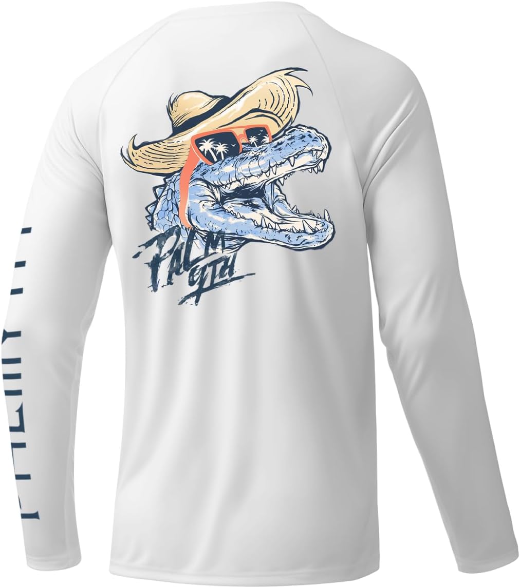 Palmyth Fishing Shirts for Men Long Sleeve UPF 50+ T Shirt Sun Protection Tee