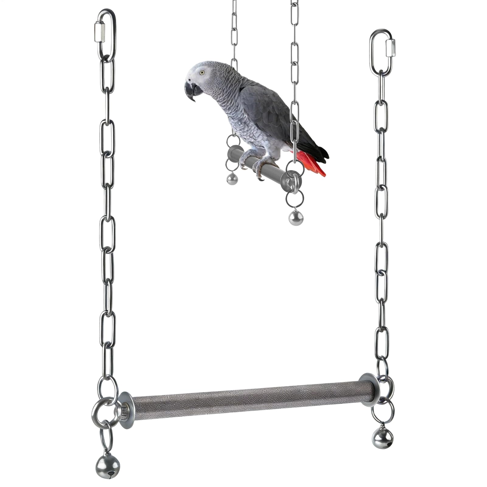 Jouets pour oiseaux grande échelle en acier inoxydable et balançoire pour perruche