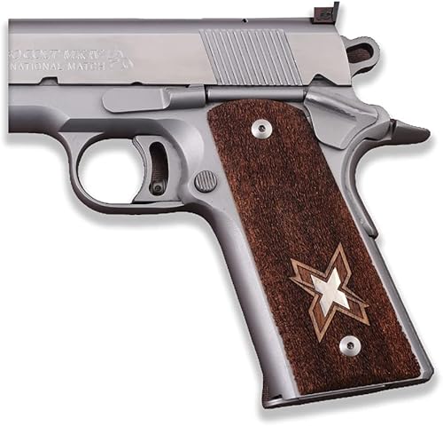 Miniatura 1 de KSD Brand Colt 1911 FIT Modelo Compatible con puños de nogal a rayas (matrimonial)