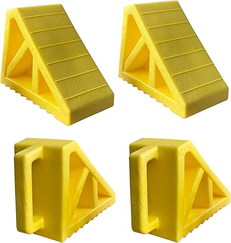 Miniatura 22 de Paquete de 4 calzones de goma sólidos y resistentes, topes de rueda de alta calidad para automóvil, remolques de viaje, RV, camión y ATV