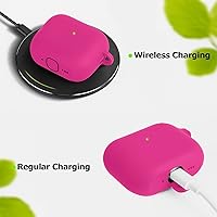 Vista 476 de Funda para AirPods Pro con kit de limpieza, funda de silicona suave para Apple AirPod Pro de 1ª/2ª generación, accesorios de funda AirPods Pro/Pro 2