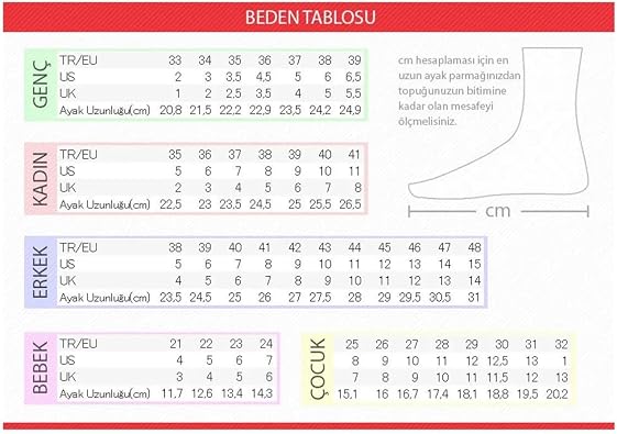 Cool Kids Çocuk Günlük Ayakkabı KING-KISA-FLT-SIYAH-KIRMIZI Renkli