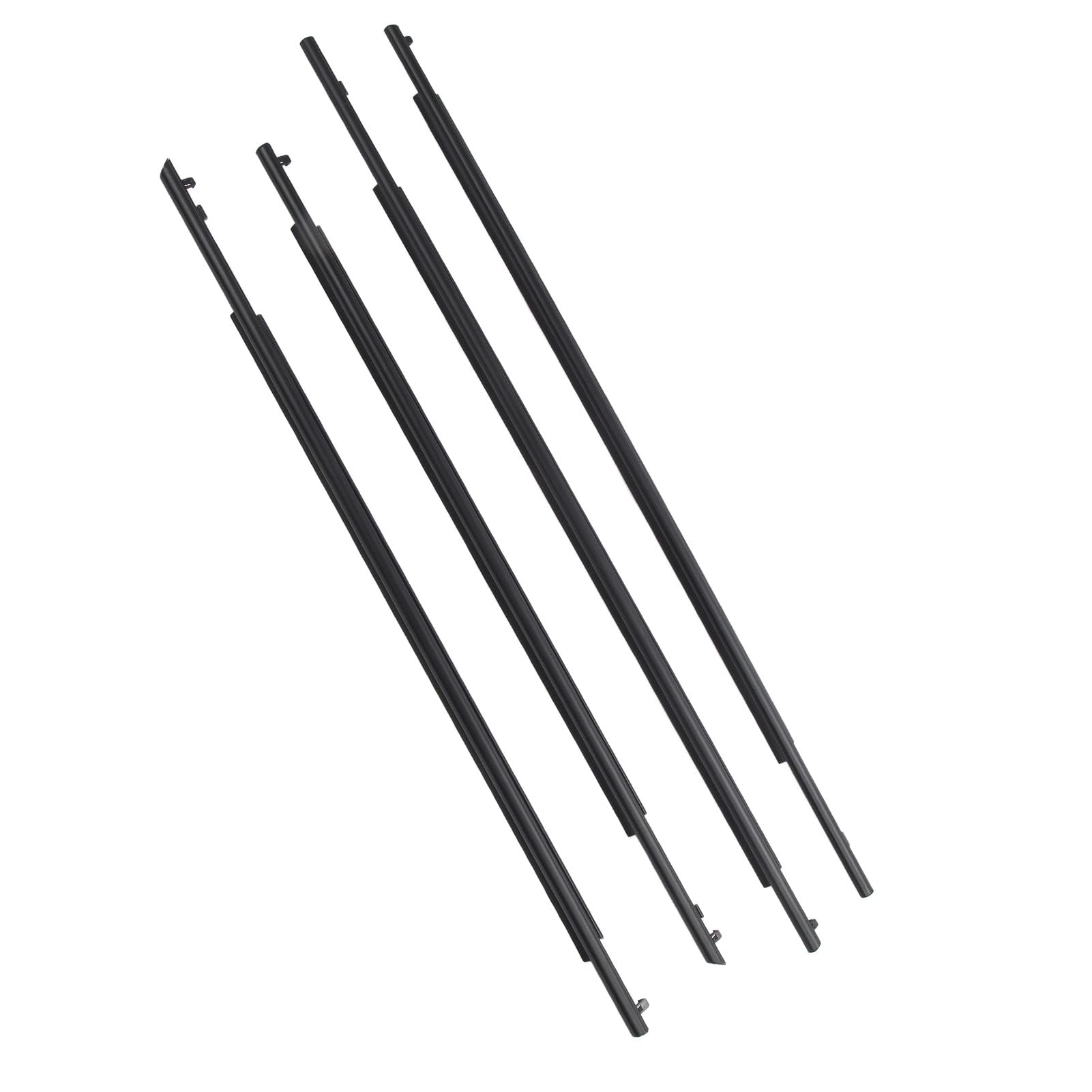 CHICIRIS Burletes para Puerta, Burletes de Goma para Moldura de Cinturón de Puerta, 4 Piezas, Reemplazo Directo para Cinturón de Sellado de Ventana Exterior Delantero, Trasero, Izquierdo y Derecho